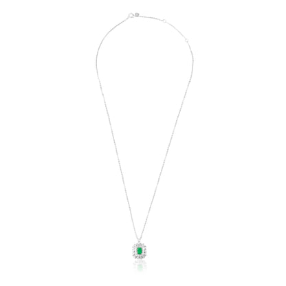"Regal Emerald" Silver Pendant