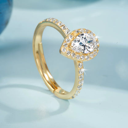 "Golden Teardrop" Ring