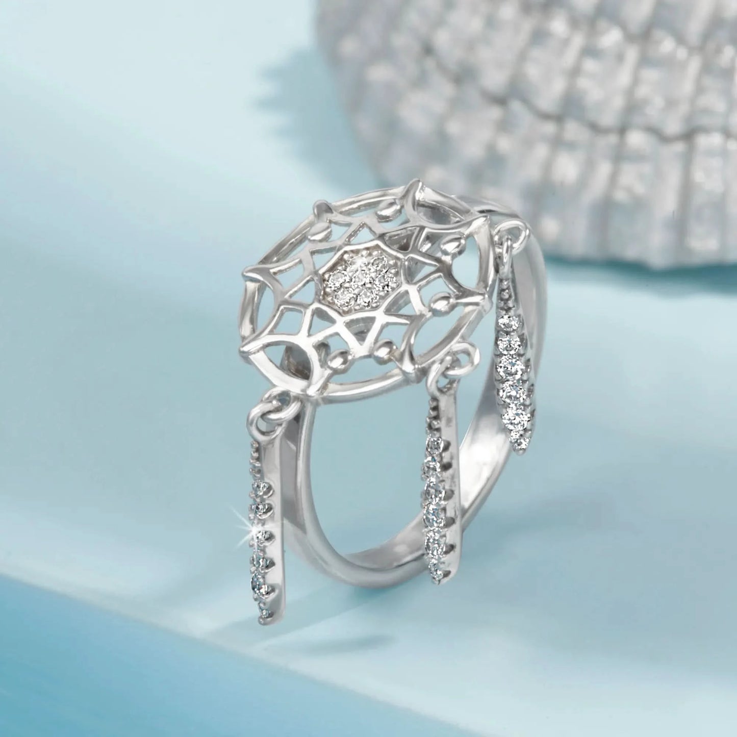 Silver Dreamcatcher Ring