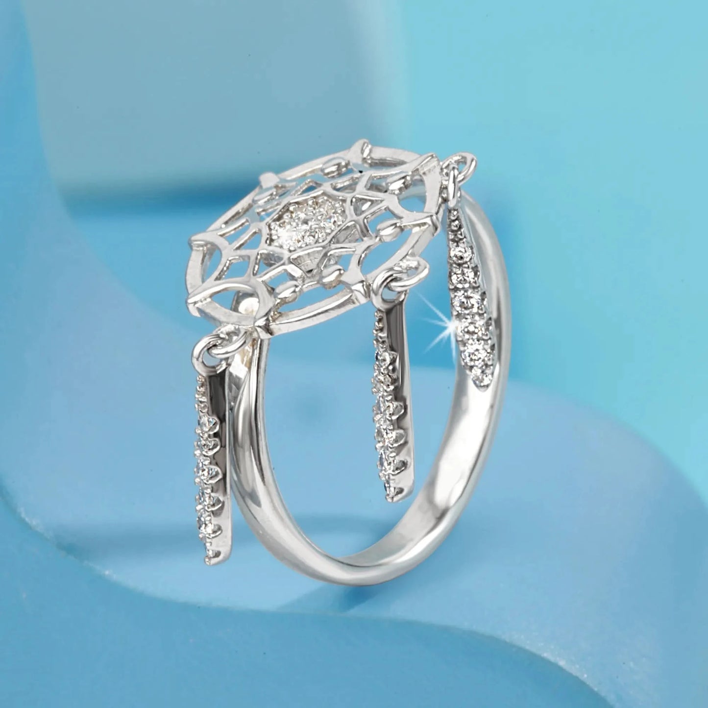 Silver Dreamcatcher Ring