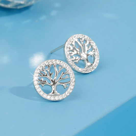 'Evergreen Elegance' Silver Earrings