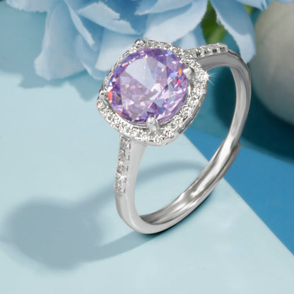 'Royal Violet' Silver Ring