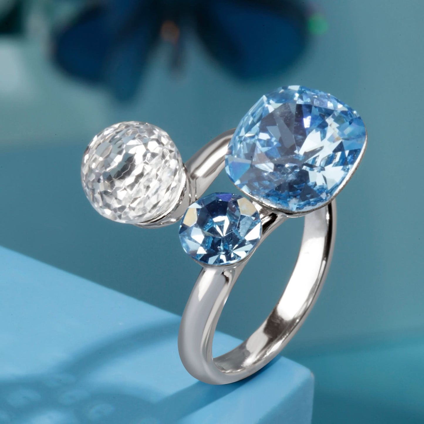 Silver Blue Lagoon Ring