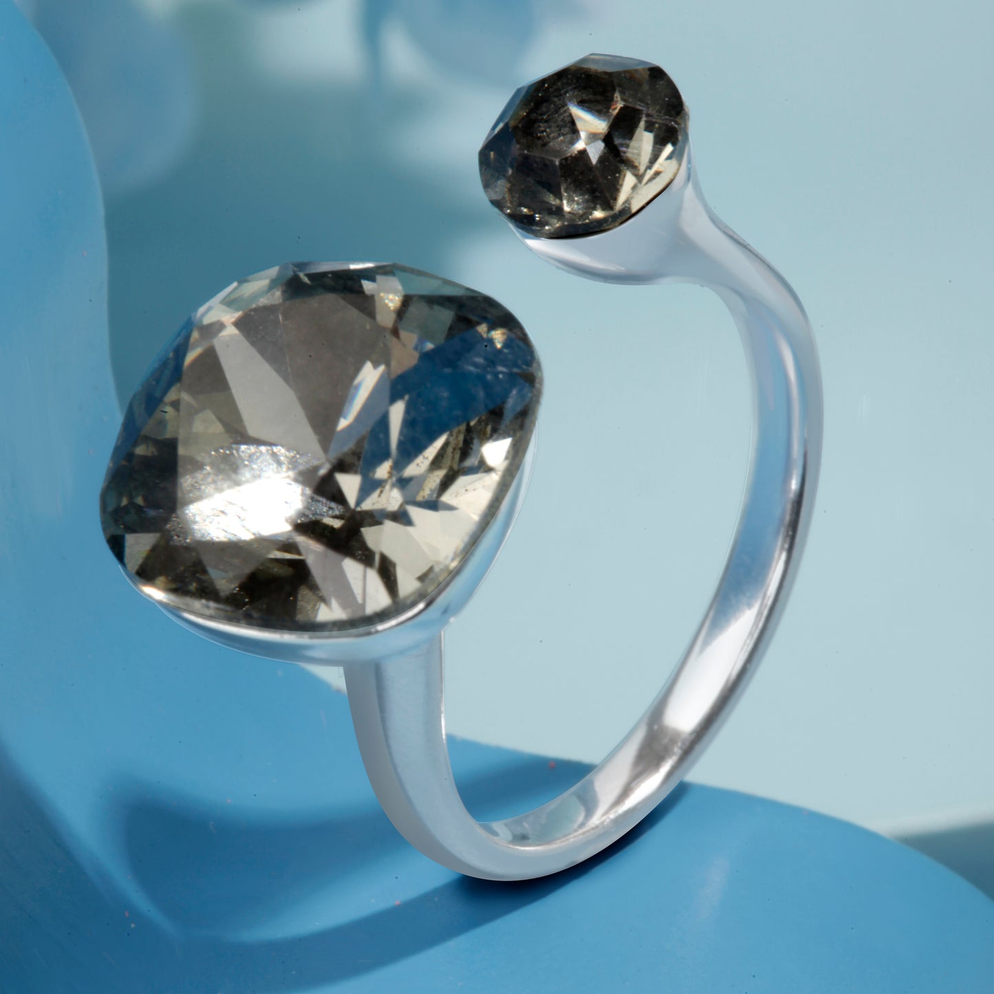 'Twilight Twins' Silver Ring