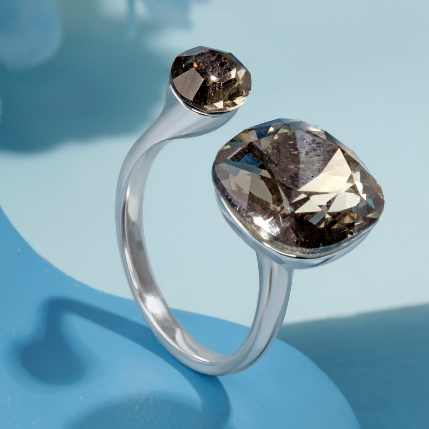 'Twilight Twins' Silver Ring
