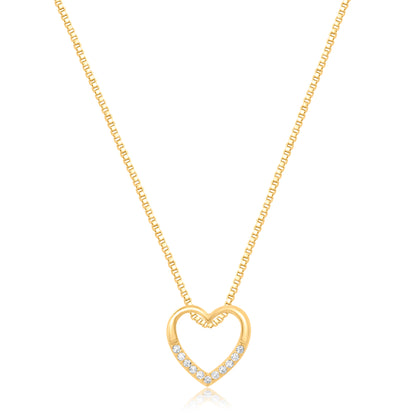 'Shining Heart' Gold Plated Pendant