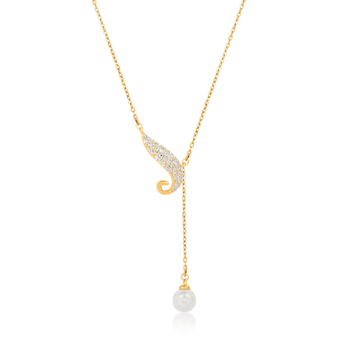 'Beautiful Peal Drop' Gold Plated Pendant