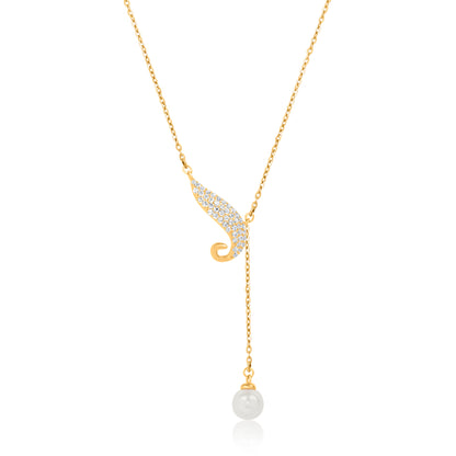 'Beautiful Peal Drop' Gold Plated Pendant