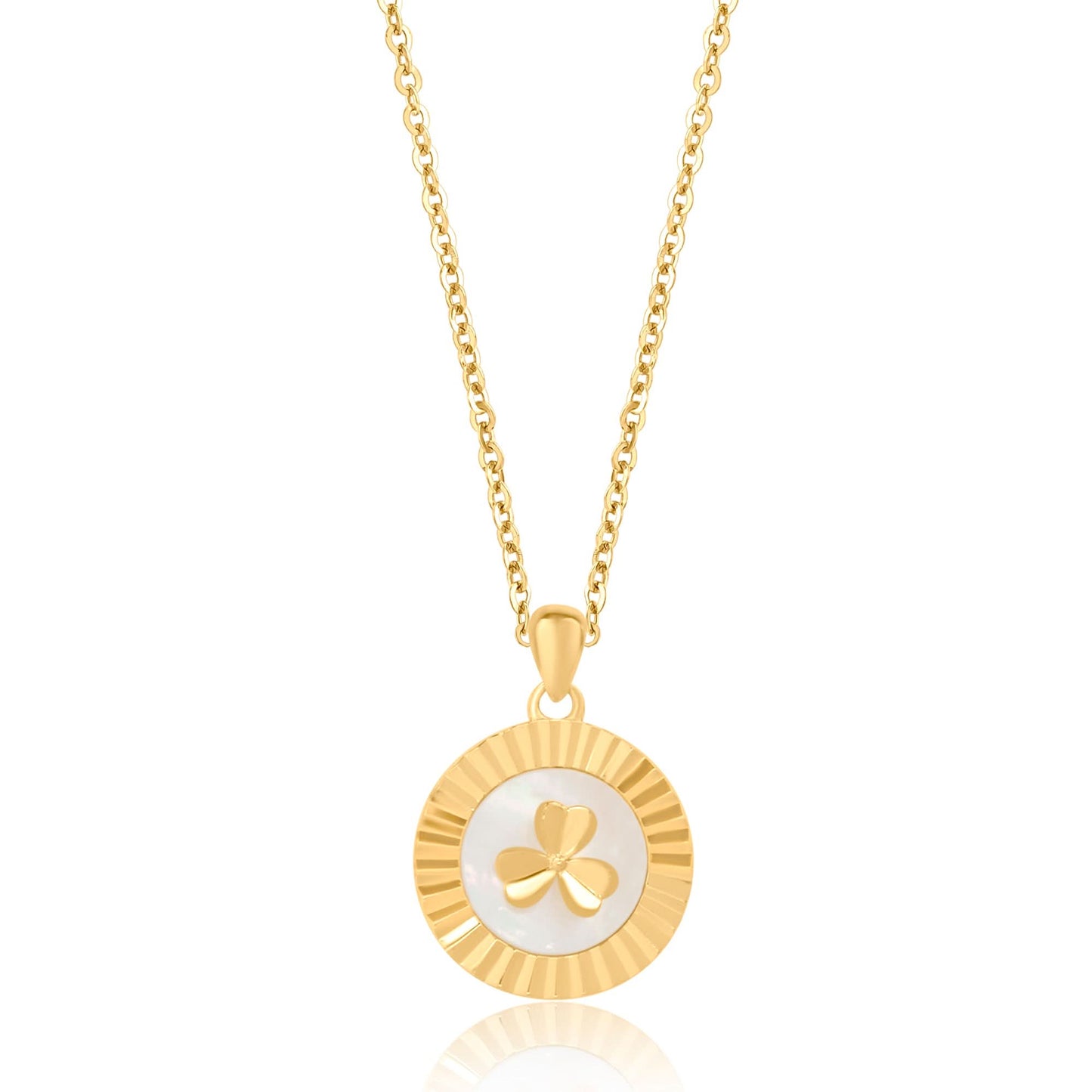 Gold Plated Fortune Clover Pendant