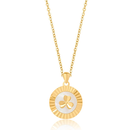 Gold Plated Fortune Clover Pendant