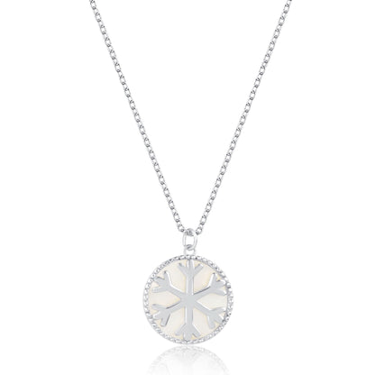 Silver Frozen Beauty Snowflake Pendant