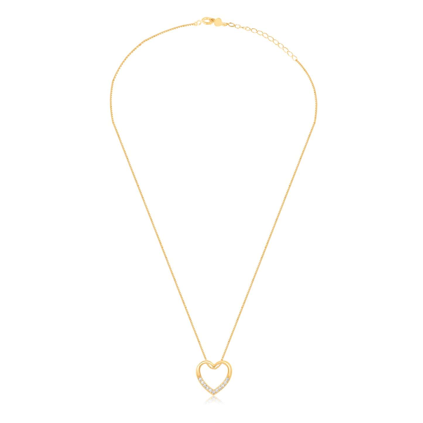 'Shining Heart' Gold Plated Pendant