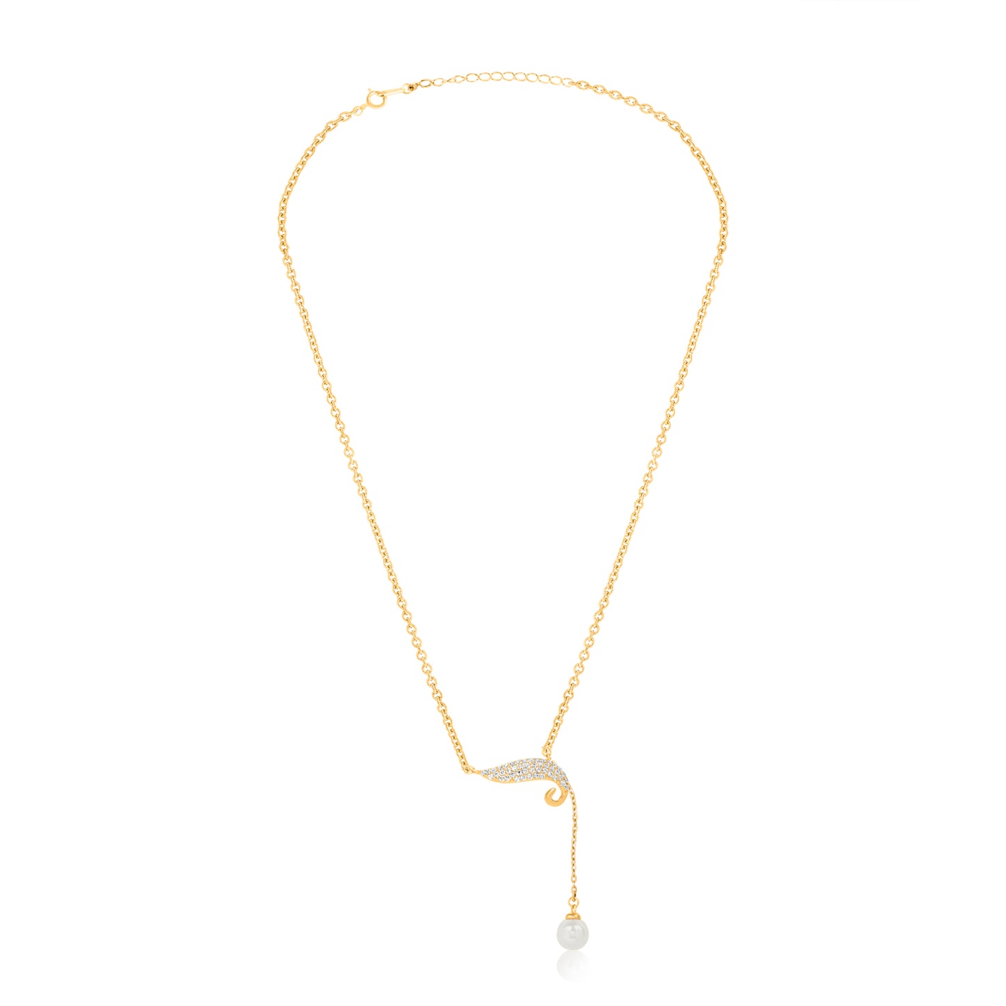 'Beautiful Peal Drop' Gold Plated Pendant
