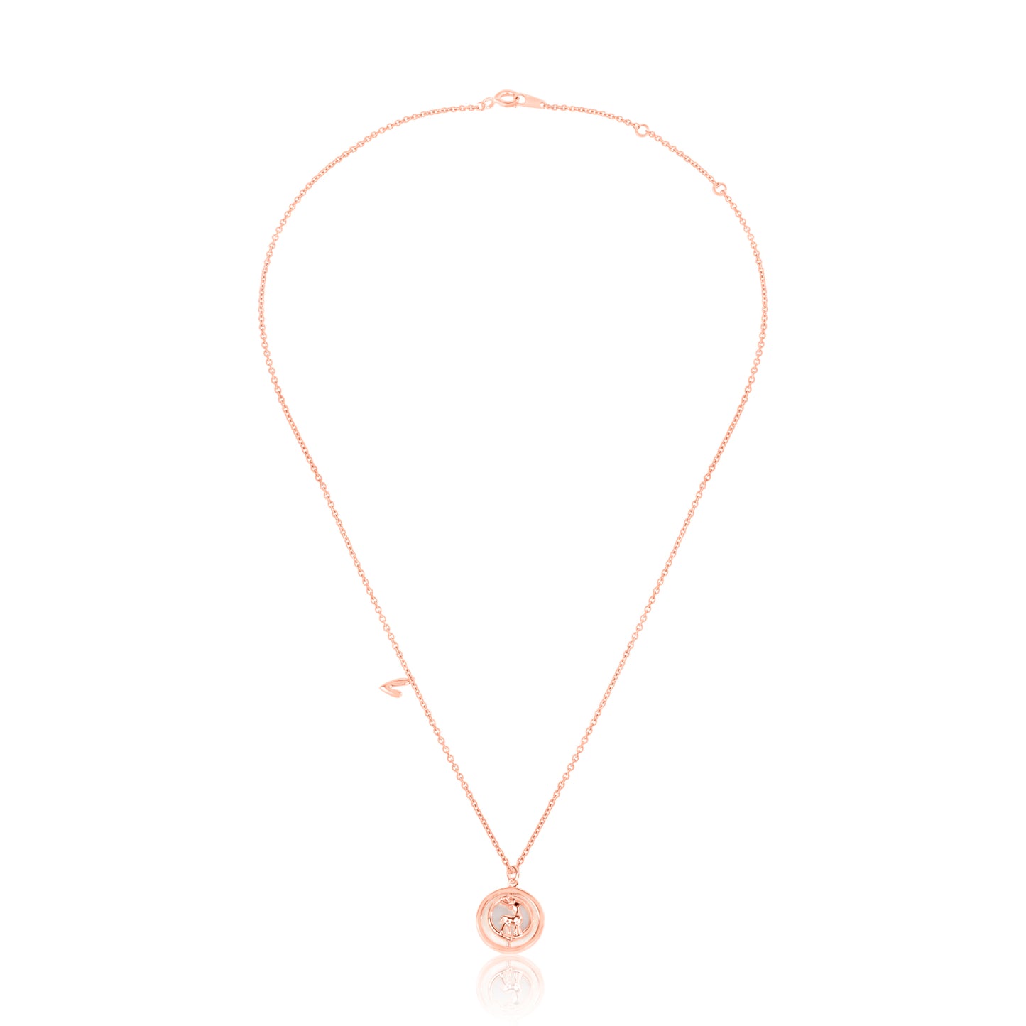 'Forest Spirit Deer' Rose Gold Pendant