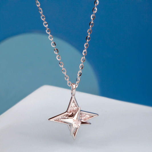 Silver Dual Star Pendant