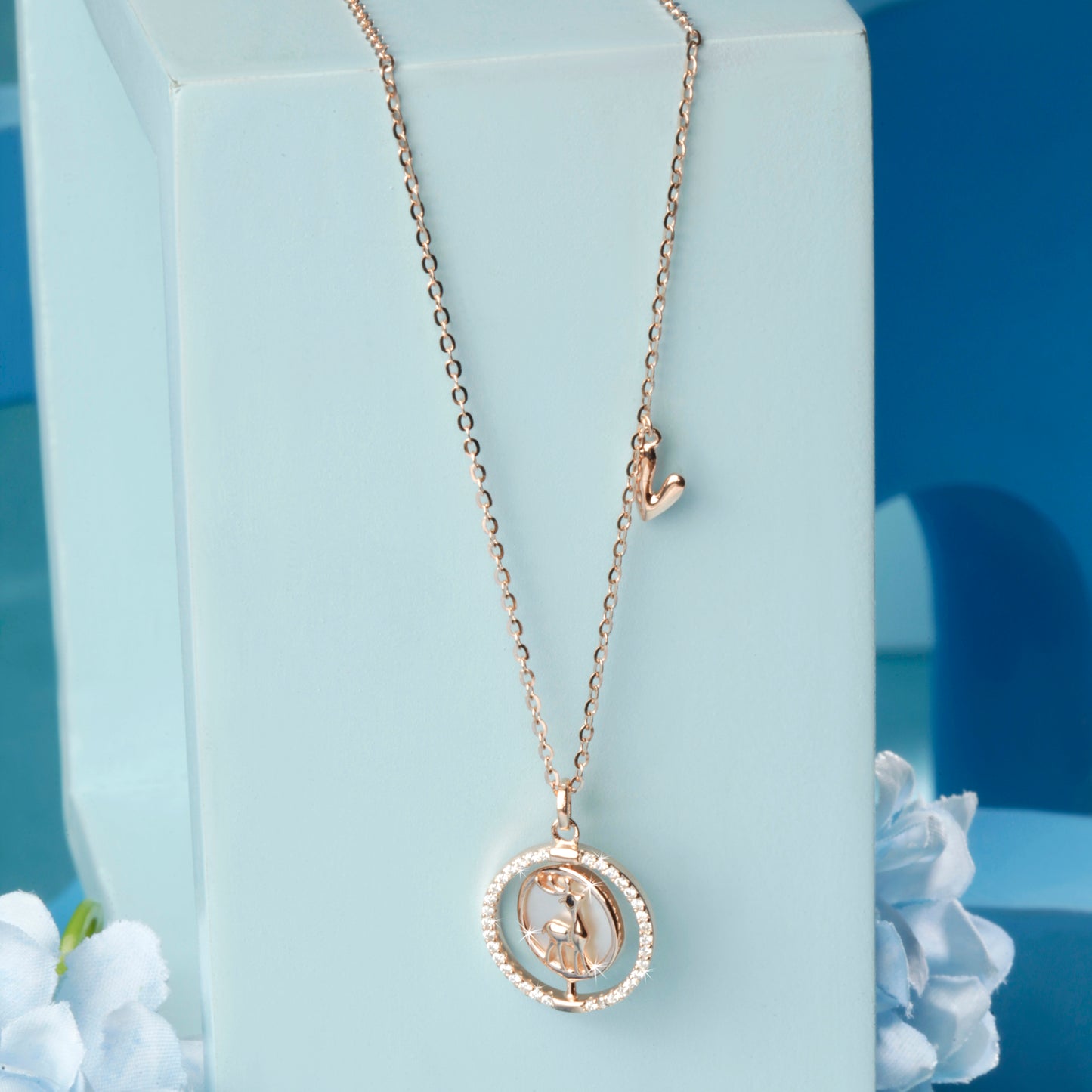 'Forest Spirit Deer' Rose Gold Pendant
