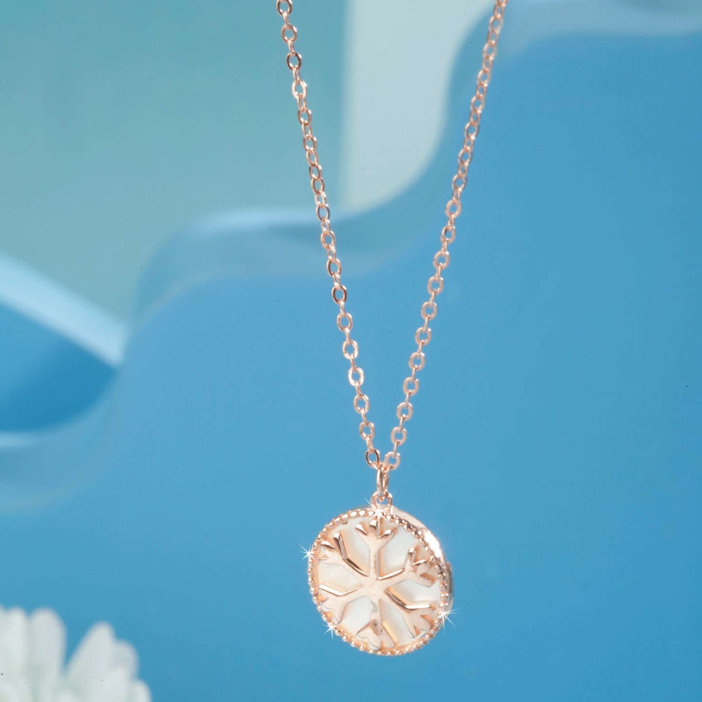 'Winter Wonderland' Rose Gold Pendant