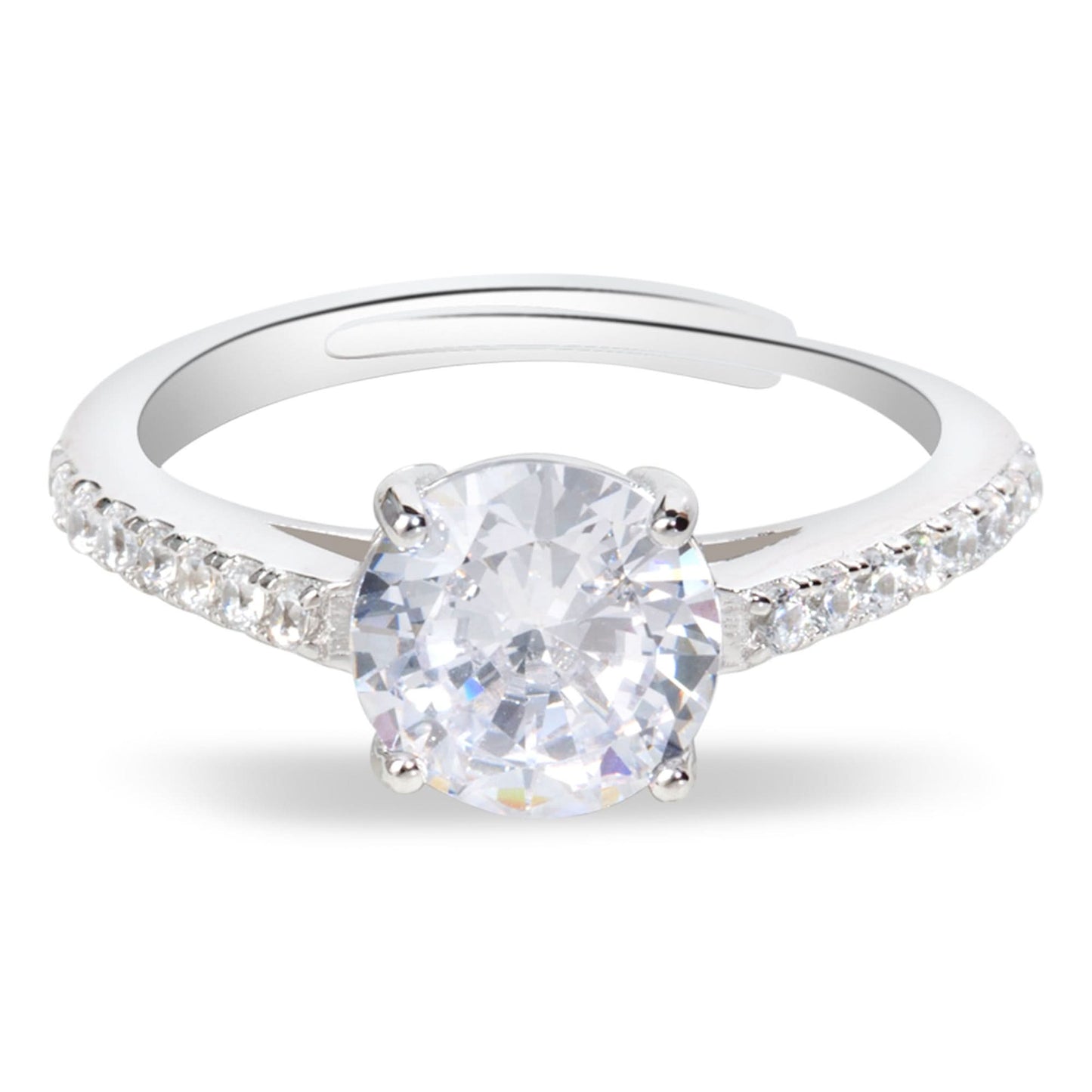 Silver Solitaire Ring