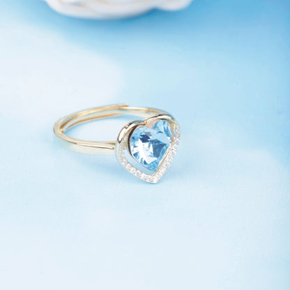 Gold Plated Azure Affection Ring