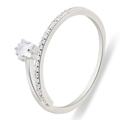 'Open Rounded' Staring Silver Ring