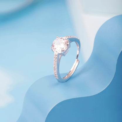 Silver Solitaire Ring