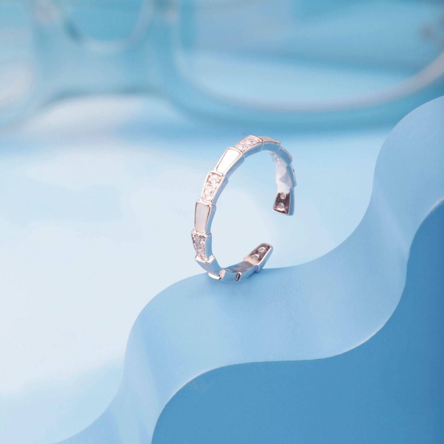 Silver Open Serpenti Viper Ring