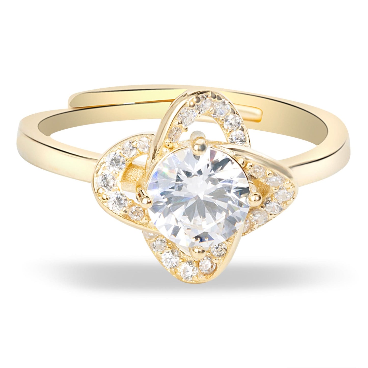 Gold Plated Floral Solace Ring