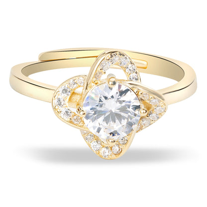 Gold Plated Floral Solace Ring