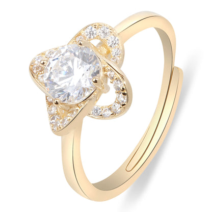Gold Plated Floral Solace Ring