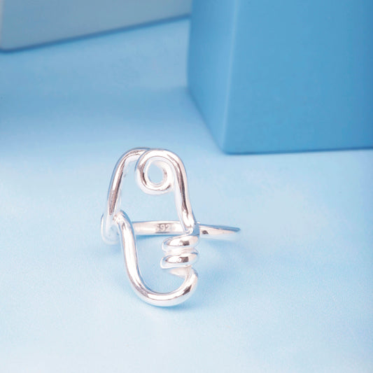 Silver Spiral Tragus Cuff Ring