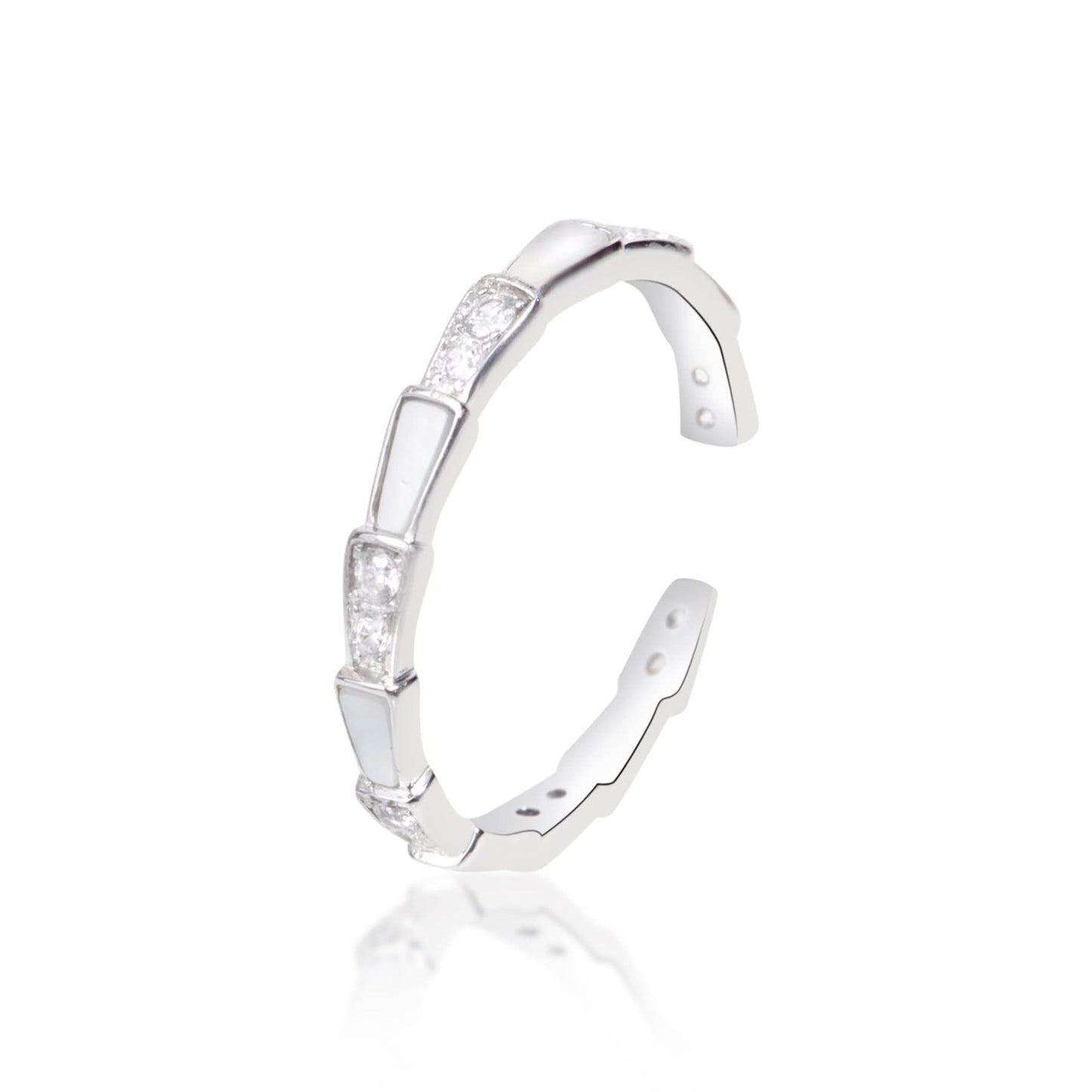 Silver Open Serpenti Viper Ring