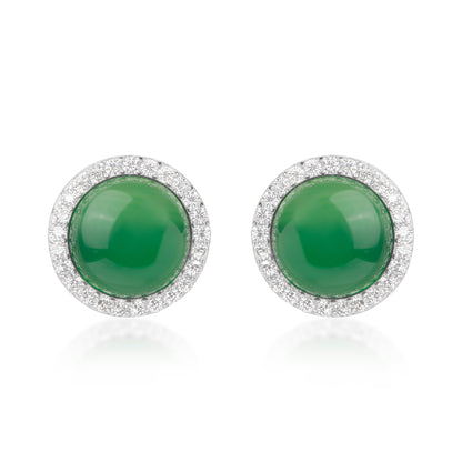 'Emerald Isle' Silver Studs