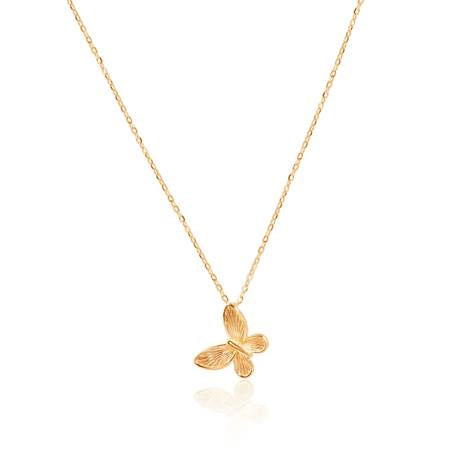 'Golden Flying Butterfly' Gold Plated Pendant