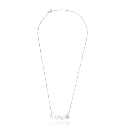 'Multiple Butterflies Zircon' Silver Pendant