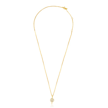 'Diamond Aura' Gold Plated Pendant