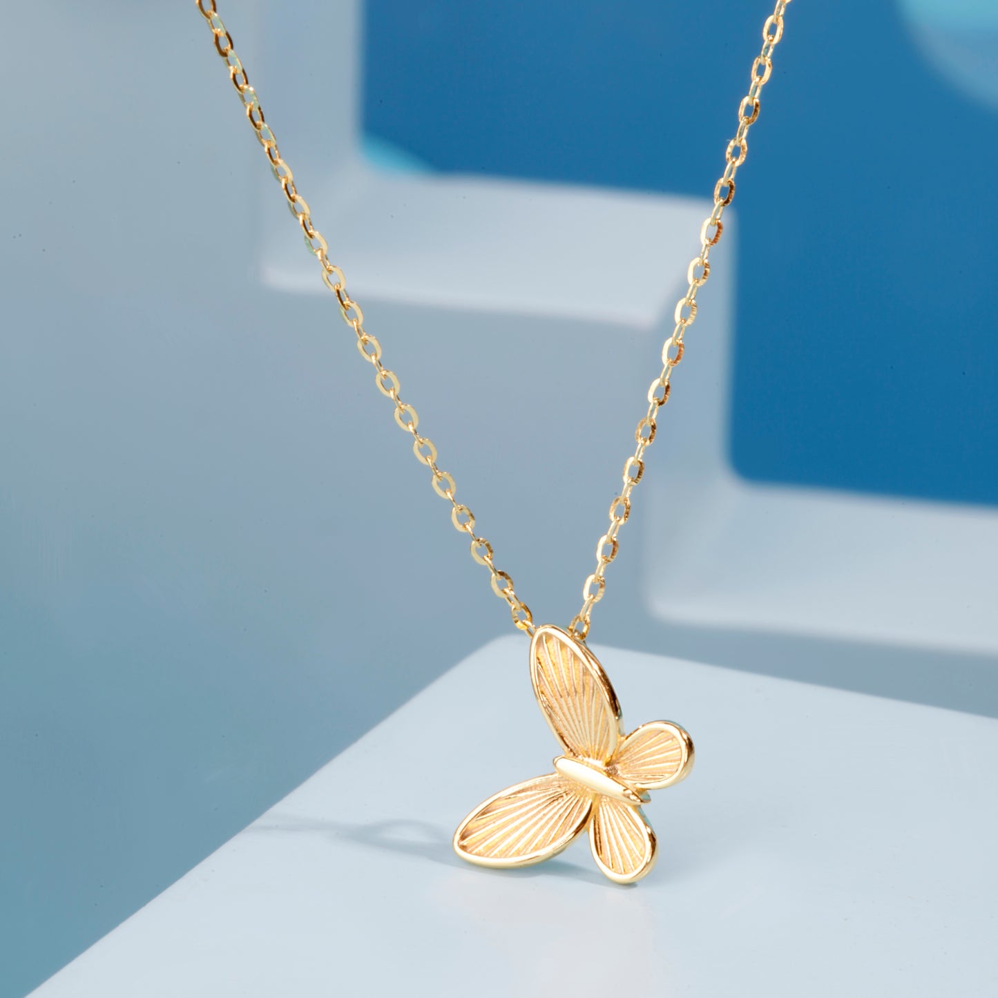 'Golden Flying Butterfly' Gold Plated Pendant