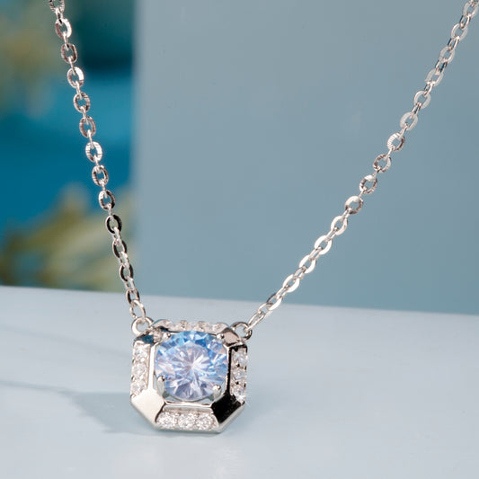 'Celestial Blue Ice' Silver Pendant