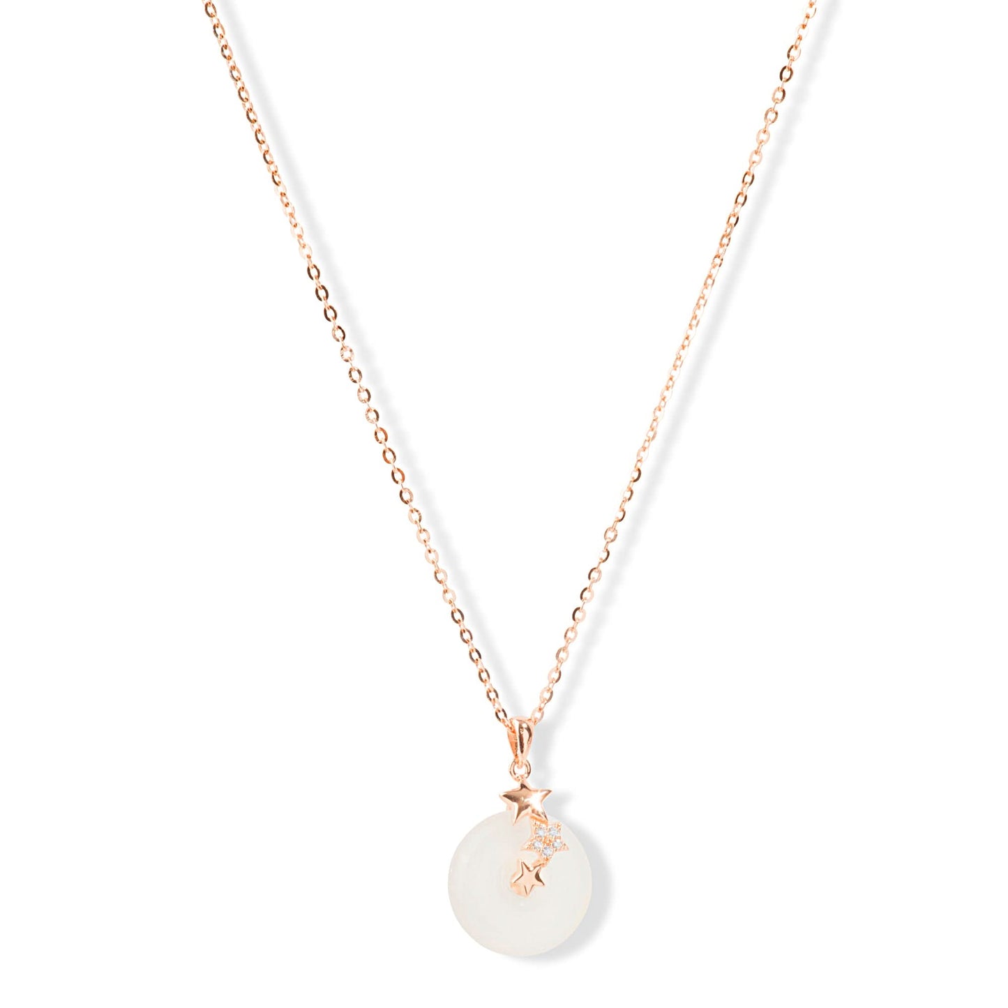 Rose Gold Snowflake Sparkle Pendant