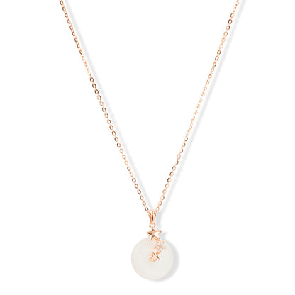 Rose Gold Snowflake Sparkle Pendant