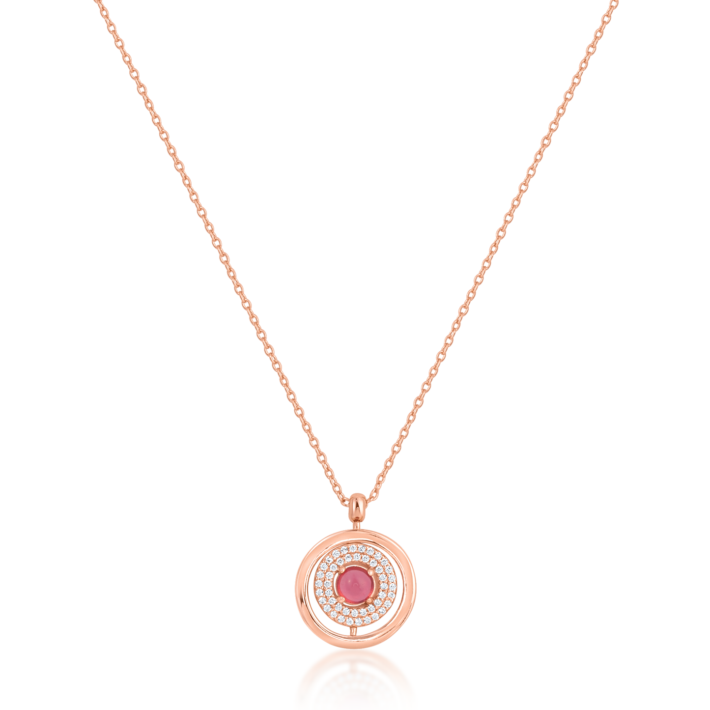 'Ruby Queen' Rose Gold Pendant