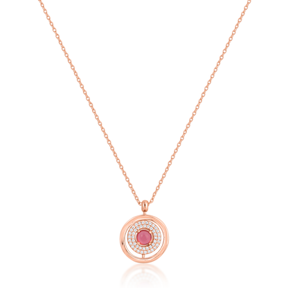 'Ruby Queen' Rose Gold Pendant