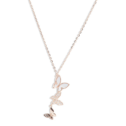 'Butterfly Land' Rose Gold Pendant