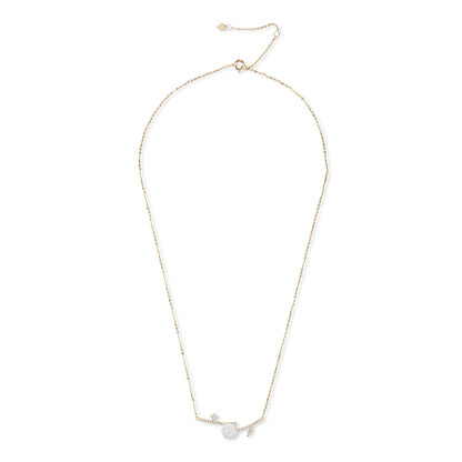 'Gold Plated' White Rose Pendant