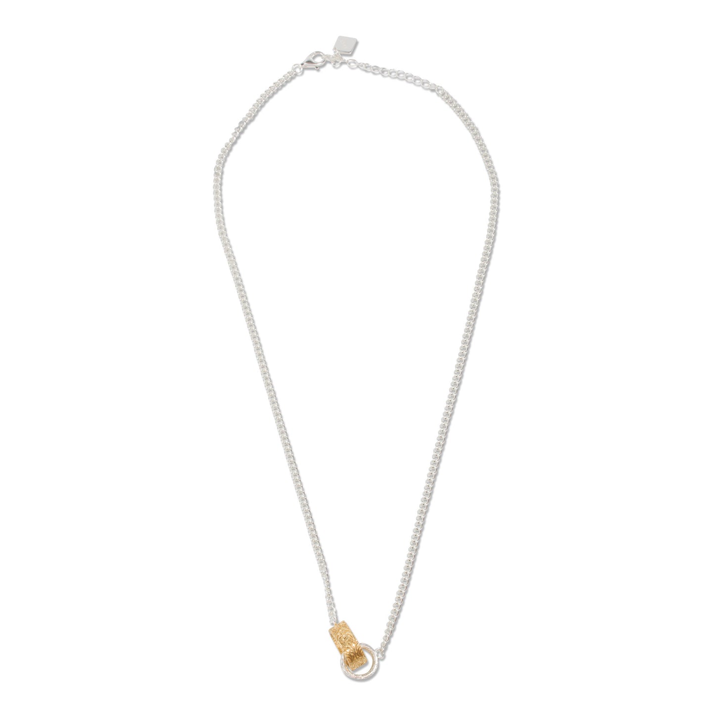 'Tangled Rings' Silver & Gold Pendant