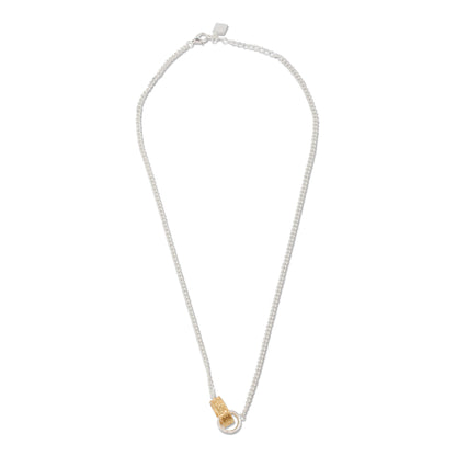 'Tangled Rings' Silver & Gold Pendant