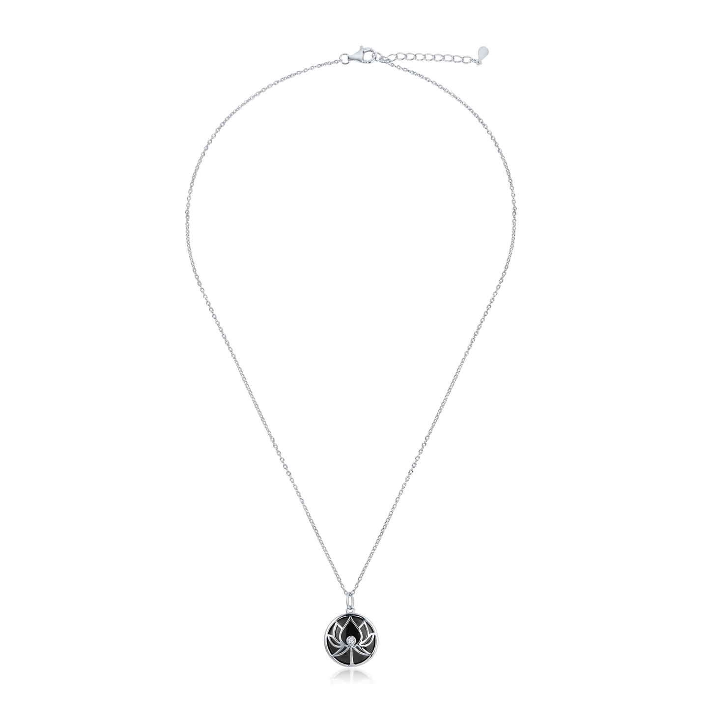 'Sacred Lotus' Silver Pendant