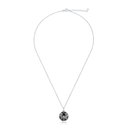 'Sacred Lotus' Silver Pendant