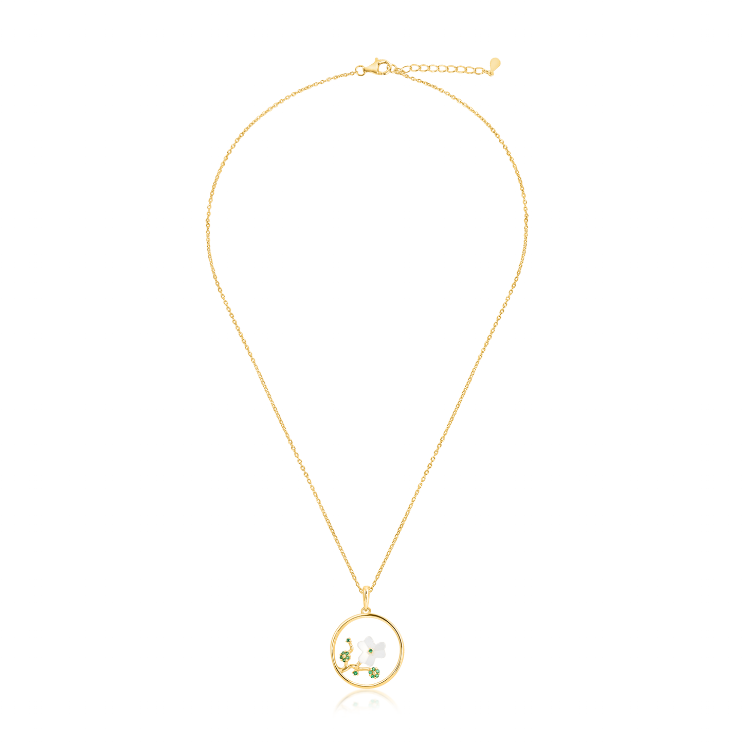 Gold Plated Ivory Garden Pendant