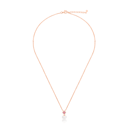 'Ruby & Pearl' Rose Gold Pendant