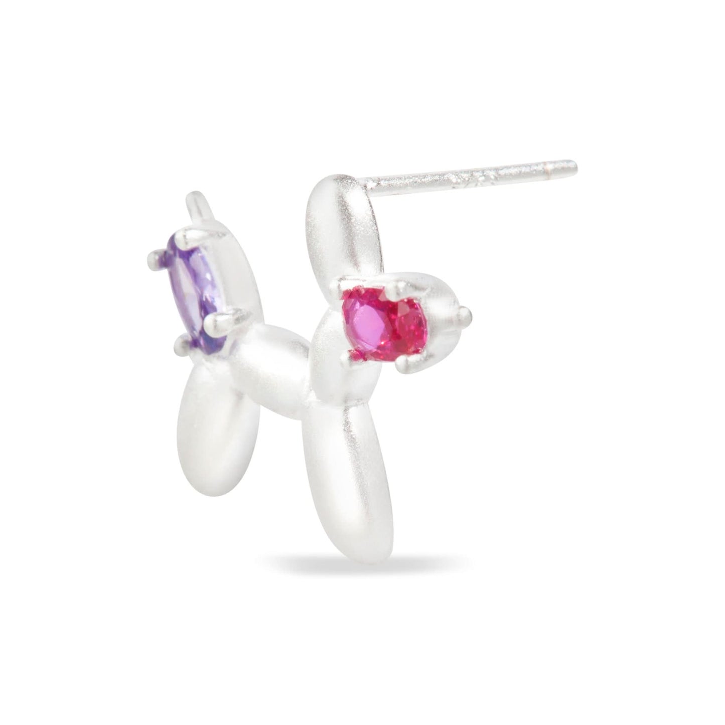 Silver Balloon Dogs Cufflinks Earrings